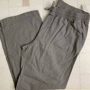 Old Navy XL Linen army green straight leg pants